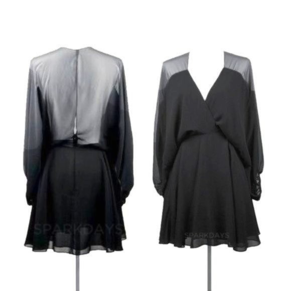 Mara Hoffman Black Flowy Formal Mini Dress | M - Picture 1 of 9